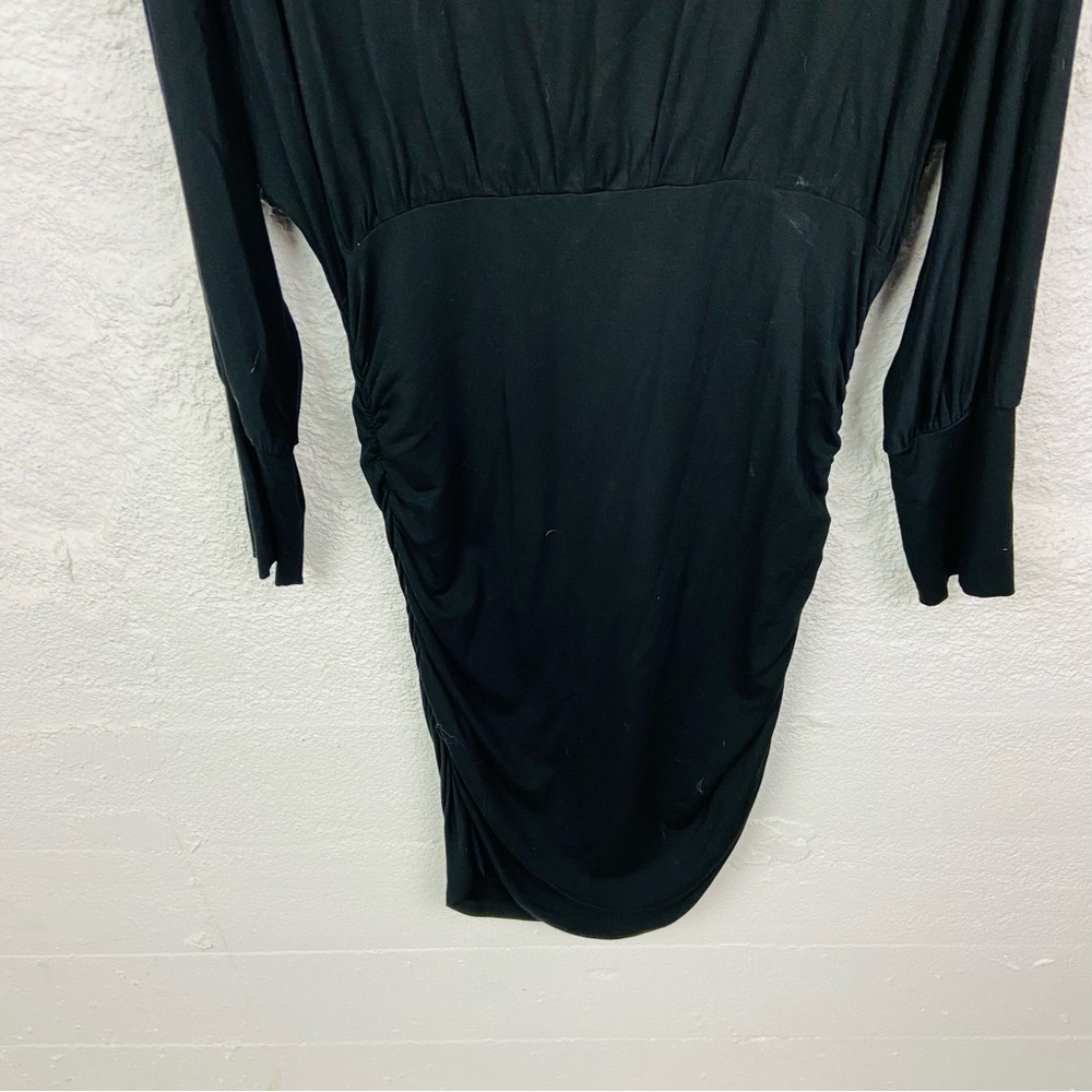 Cache Black Stretch Keyhole Back Long Sleeve Mini… - image 5